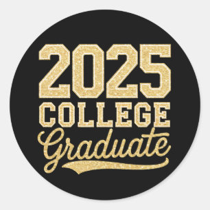 2025 College Afstuderen Afstuderen Senior School Ronde Sticker
