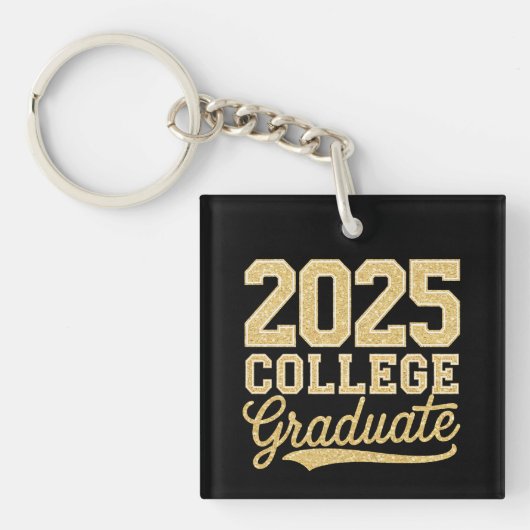 2025 College Afstuderen Afstuderen Senior School Sleutelhanger (Voorkant)