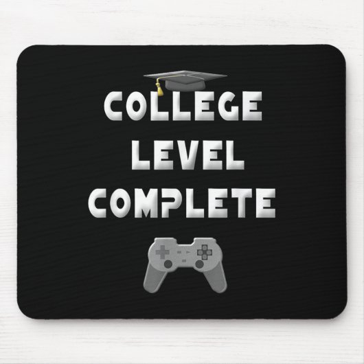 2025 College Level Complete Funny Video Gamer Afst Muismat (Voorkant)