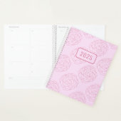 2025 Coming Up Rozen: Dark Pink Roses op Roze Planner (Display)