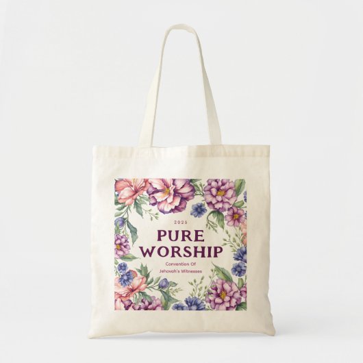 2025 Conventie van de Zuivere Aanbidding | JW Tote Bag (Voorkant)