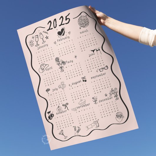 2025 Coquette Roze Agenda Poster