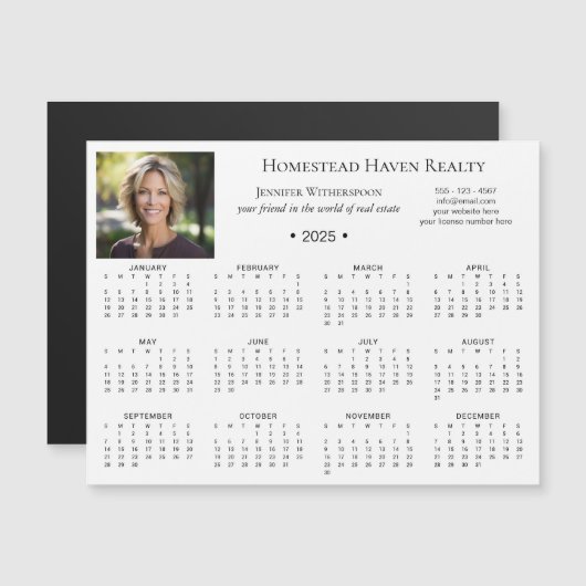 2025 Corporate Magnetische Fotokalender - Horizont (Voorkant / Achterkant)