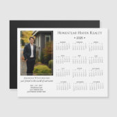 2025 Corporate Magnetische Fotokalender - Wit (Voorkant / Achterkant)
