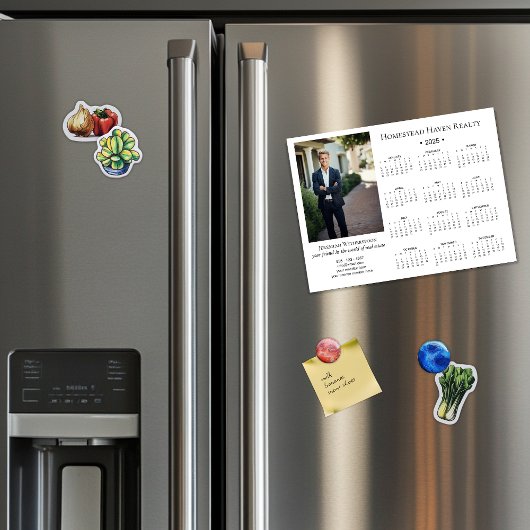 2025 Corporate Magnetische Fotokalender - Wit