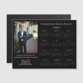 2025 Corporate Magnetische Fotokalender - Zwart (Voorkant / Achterkant)