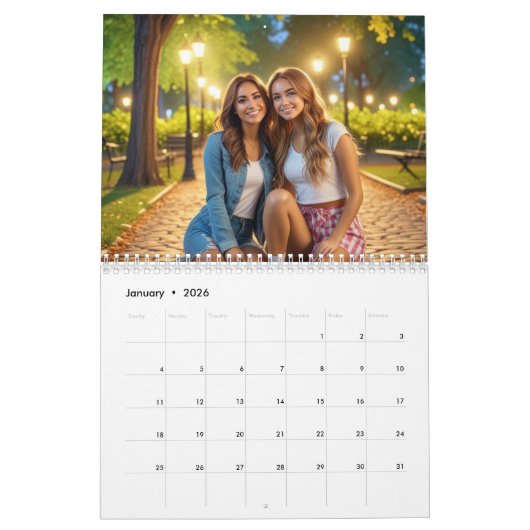 2025 Creëer uw eigen aangepaste beste vrienden of  Kalender (Jan 2026)