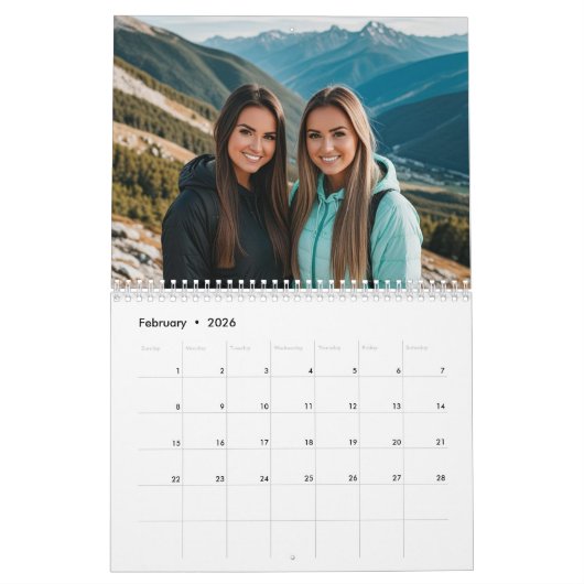 2025 Creëer uw eigen aangepaste beste vrienden of  Kalender (Feb 2026)