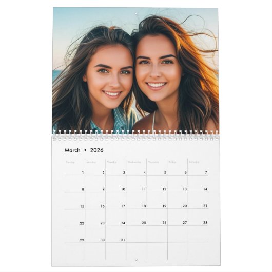 2025 Creëer uw eigen aangepaste beste vrienden of  Kalender (Mar 2026)