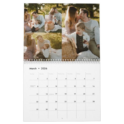2025 Creëer Uw eigen aangepaste familie fotokalend Kalender (Mar 2026)