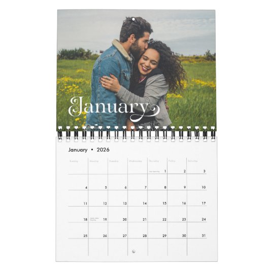 2025 Creëer Uw eigen aangepaste familiefoto Modern Kalender (Jan 2026)