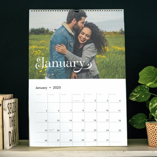 2025 Creëer Uw eigen aangepaste familiefoto Modern Kalender