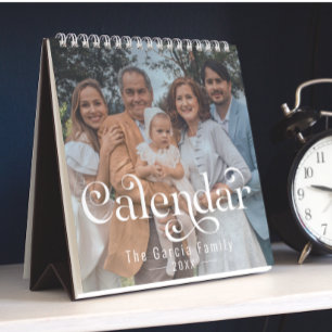 2025 Creëer Uw eigen aangepaste familiefoto Modern Kalender