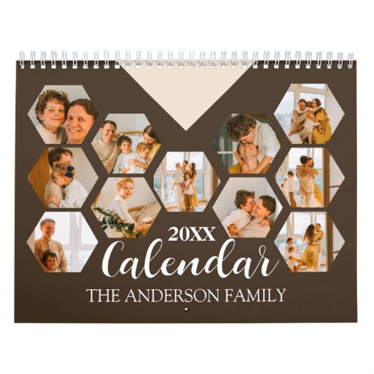 2025 Creëer Uw eigen moderne aangepaste familiefot Kalender (Hoes)