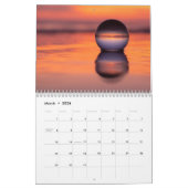 2025 Crystal Ball Cali Beach Sunset: 2-pagina medi Kalender (Mar 2026)