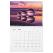 2025 Crystal Ball Cali Beach Sunset: 2-pagina medi Kalender (Jan 2026)
