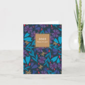 2025 Custom Happy New Year Elegante Bloemen Bedankkaart (Voorkant)