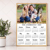 2025 Custom Photo Modern Jaar 12 Maand Kalender Poster