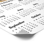 2025 Custom Photo Modern Jaar 12 Maand Kalender Poster (Hoek)