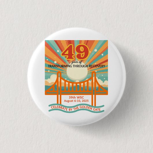 2025 D.A. WSC-herdenkingsknop Ronde Button 3,2 Cm (Voorkant)