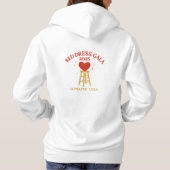 2025 Dames Rode Jurk Gala Hoodie (Achterkant)