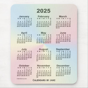 2025 de Kalender van de Wolk van de Regenboog door Muismat