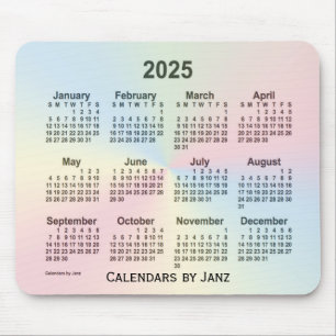 2025 de Kalender van de Wolk van de Regenboog door Muismat