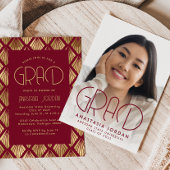 2025  Deco Bourgogne Gold Graduation Party Kaart