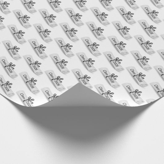 2025 Diploma op wit Cadeaupapier (Hoek)