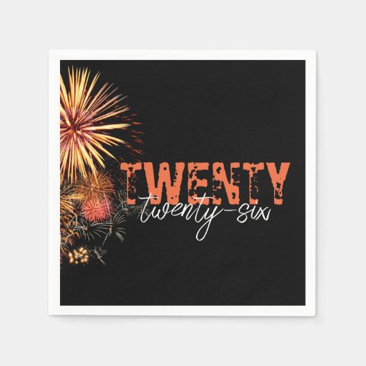 2025 Distressed Design Cocktail Papier servet (Voorkant)