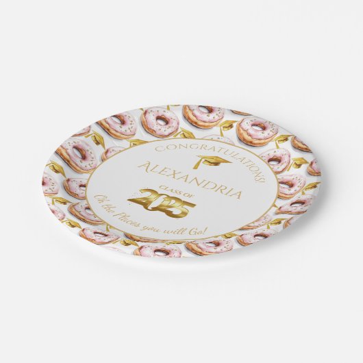2025 Donuts and Degrees Afstuderen Papier Bord (Gekanteld)