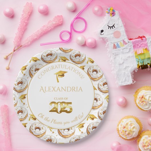 2025 Donuts and Degrees Afstuderen Papier Bord (Feest)