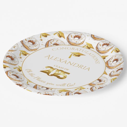 2025 Donuts and Degrees Afstuderen Papier Bord (Gekanteld)