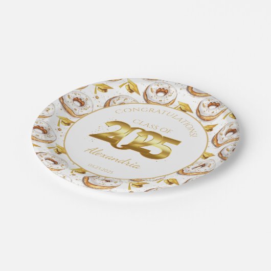 2025 Donuts and Degrees Afstuderen Papier Bord (Gekanteld)