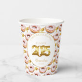 2025 Donuts and Degrees Afstuderen Papieren Beker (Achterkant)