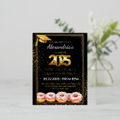 2025 Donuts and Degrees Afstuderen Uitnodiging (Staand Voorkant)