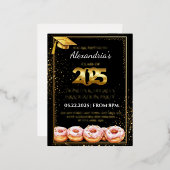 2025 Donuts and Degrees Afstuderen Uitnodiging (Voorkant / Achterkant)