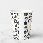 2025 Donuts and Degrees Modern Zwart-wit Papieren Bekers (Links)