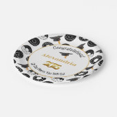 2025 Donuts and Degrees Modern Zwart-wit Papieren Bordje (Gekanteld)