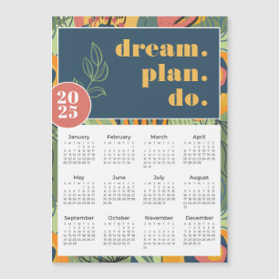 2025 Droomplan Do Bold Floral Abstracte Kalender