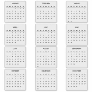 2025 Duidelijke Maandelijkse Kalender Transparante Sticker