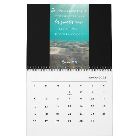 2025 Eaux Anciennes: Un Voyage Biblique Ch. 1 Kalender (Jan 2026)