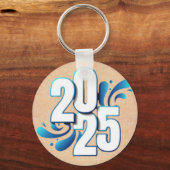 2025: Een nieuw jaar, een nieuw begin, een nieuwe  Sleutelhanger (Voorkant)