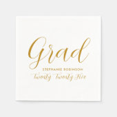 2025 Eenvoudig Gold Script-Afstuderen Servet (Voorkant)