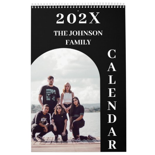 2025 Eenvoudig Modern Custom 14 Foto's Familie Kalender (Hoes)