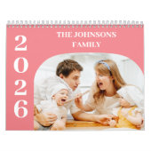 2025 Eenvoudig Modern Custom 14 Foto's Familie Kalender (Hoes)