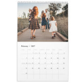 2025 Eenvoudig Modern Custom 14 Foto's Familie Kalender (Feb 2027)