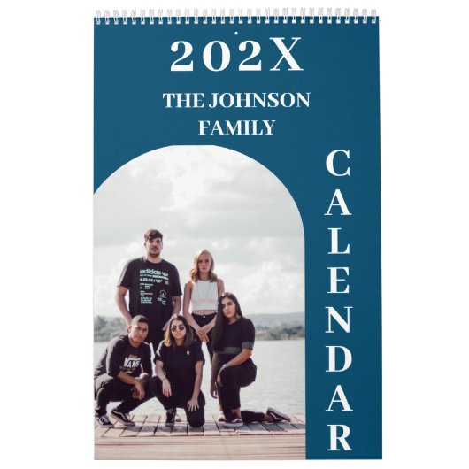 2025 Eenvoudig Modern Custom 14 Foto's Familie Kalender (Hoes)