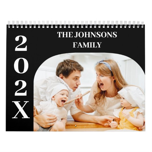2025 Eenvoudig Modern Custom 14 Foto's Familie Kalender (Hoes)