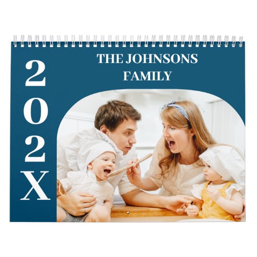 2025 Eenvoudig Modern Custom 14 Foto's Familie Kalender (Hoes)